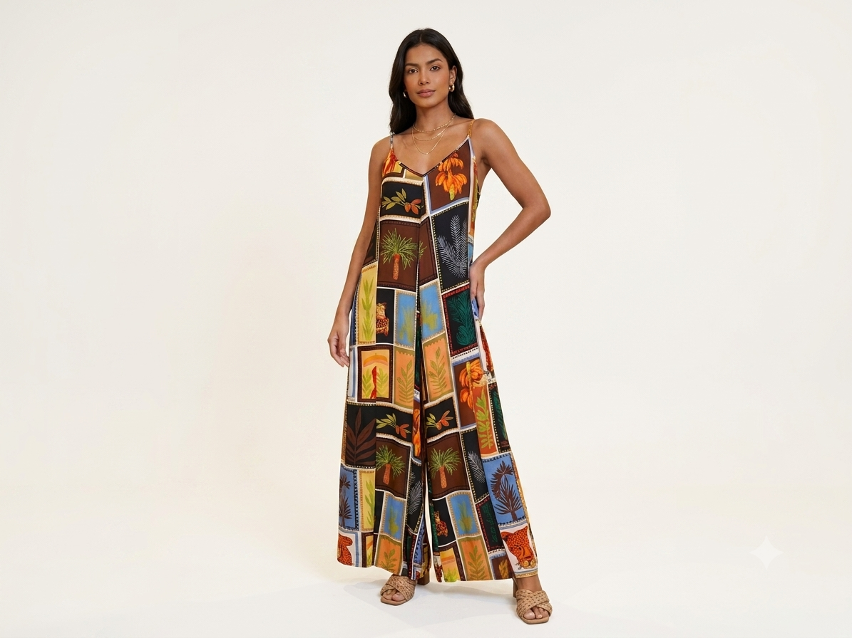 PATCHWORK  JUMPSUIT